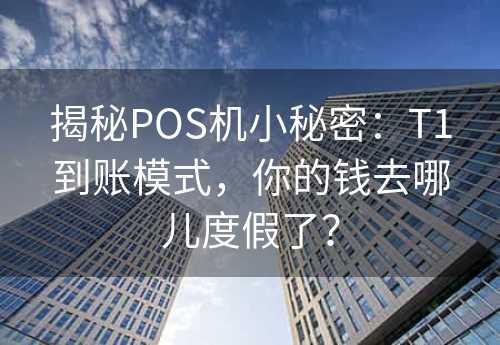 揭秘POS机小秘密：T1到账模式，你的钱去哪儿度假了？