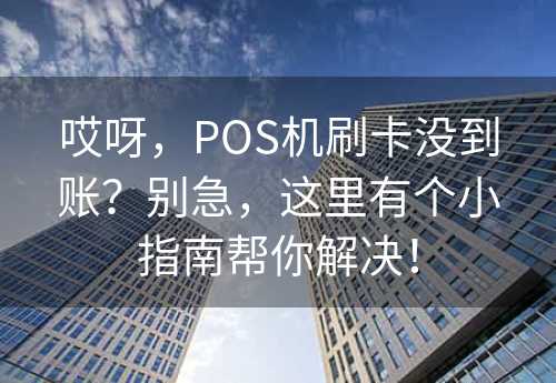 哎呀，POS机刷卡没到账？别急，这里有个小指南帮你解决！