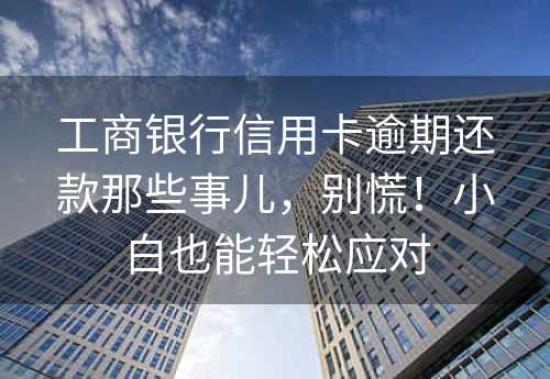 工商银行信用卡逾期还款那些事儿，别慌！小白也能轻松应对