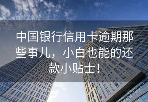 中国银行信用卡逾期那些事儿，小白也能的还款小贴士！